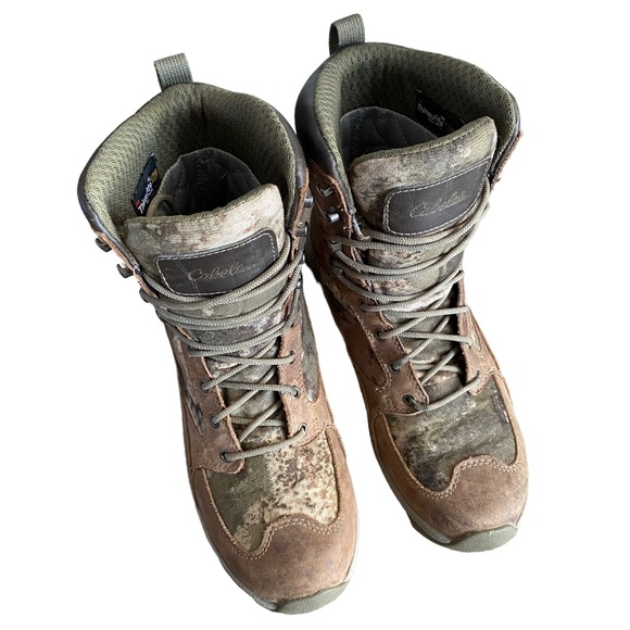 Cabelas Silent Stalk GTX 9 Inch Boot Mens 8 D Camo 400 Gr Insulated Leather - Picture 7 of 10